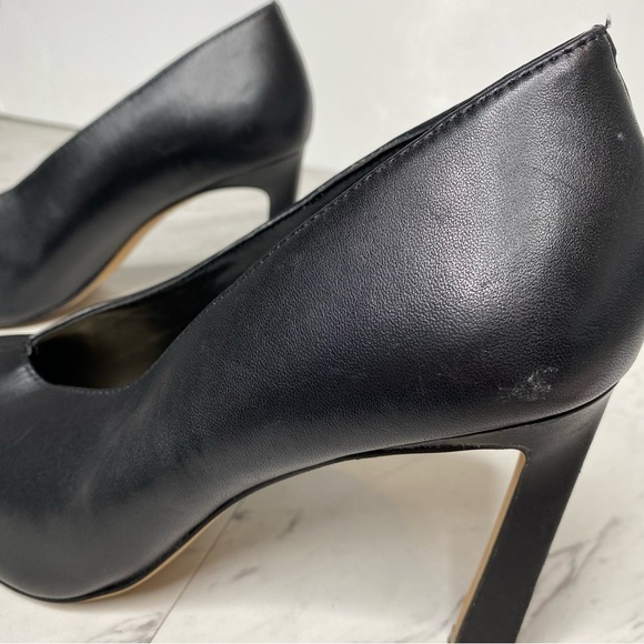 Vince Camuto Setenda Black Leather Pointed Toe Pump 9 1/2 - Picture 6 of 16